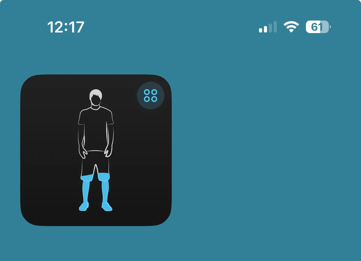 Tiện ích Waterminder trên màn hình chính iPhone hiển thị mức độ hydrat hóa hiện tại của cơ thể.
