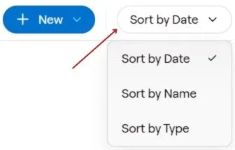 Tùy chọn sắp xếp ghi chú trong một ứng dụng tương tự GoodNotes, minh họa các tính năng lọc và tổ chức nâng cao mà Google Keep nên có