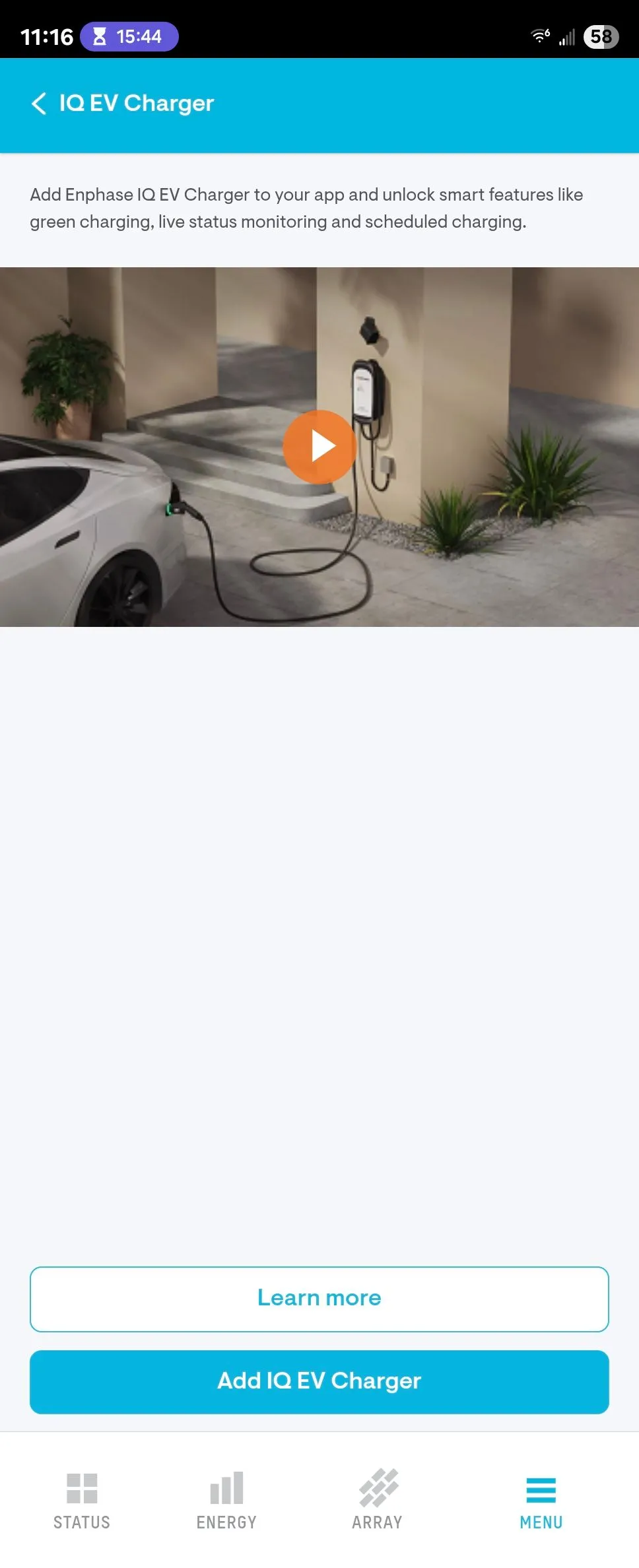 Tùy chọn thêm bộ sạc xe điện (EV charger) vào hệ thống Enphase qua ứng dụng Enlighten