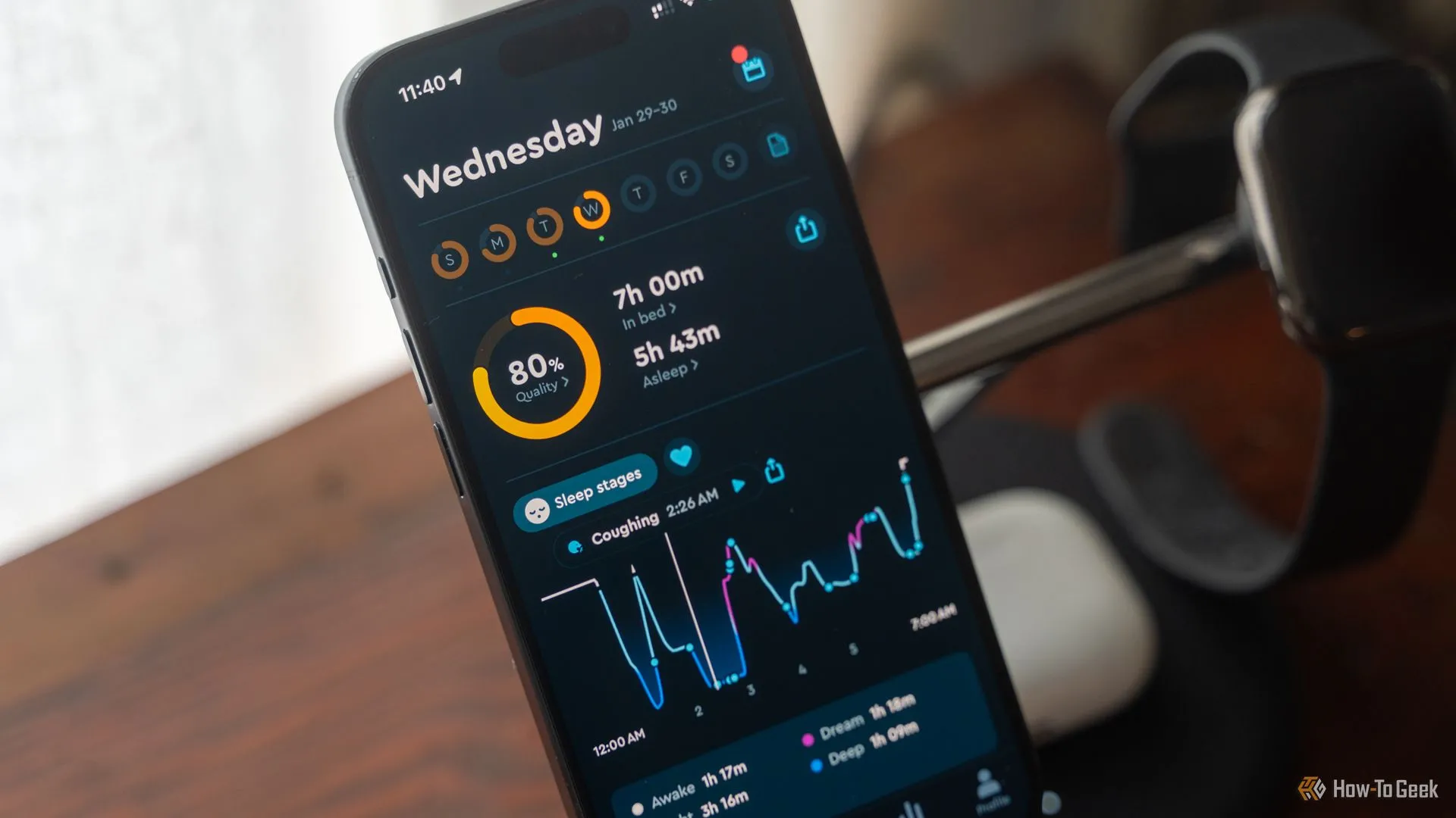 Ứng dụng Sleep Cycle hiển thị tổng quan về một đêm ngủ đã qua