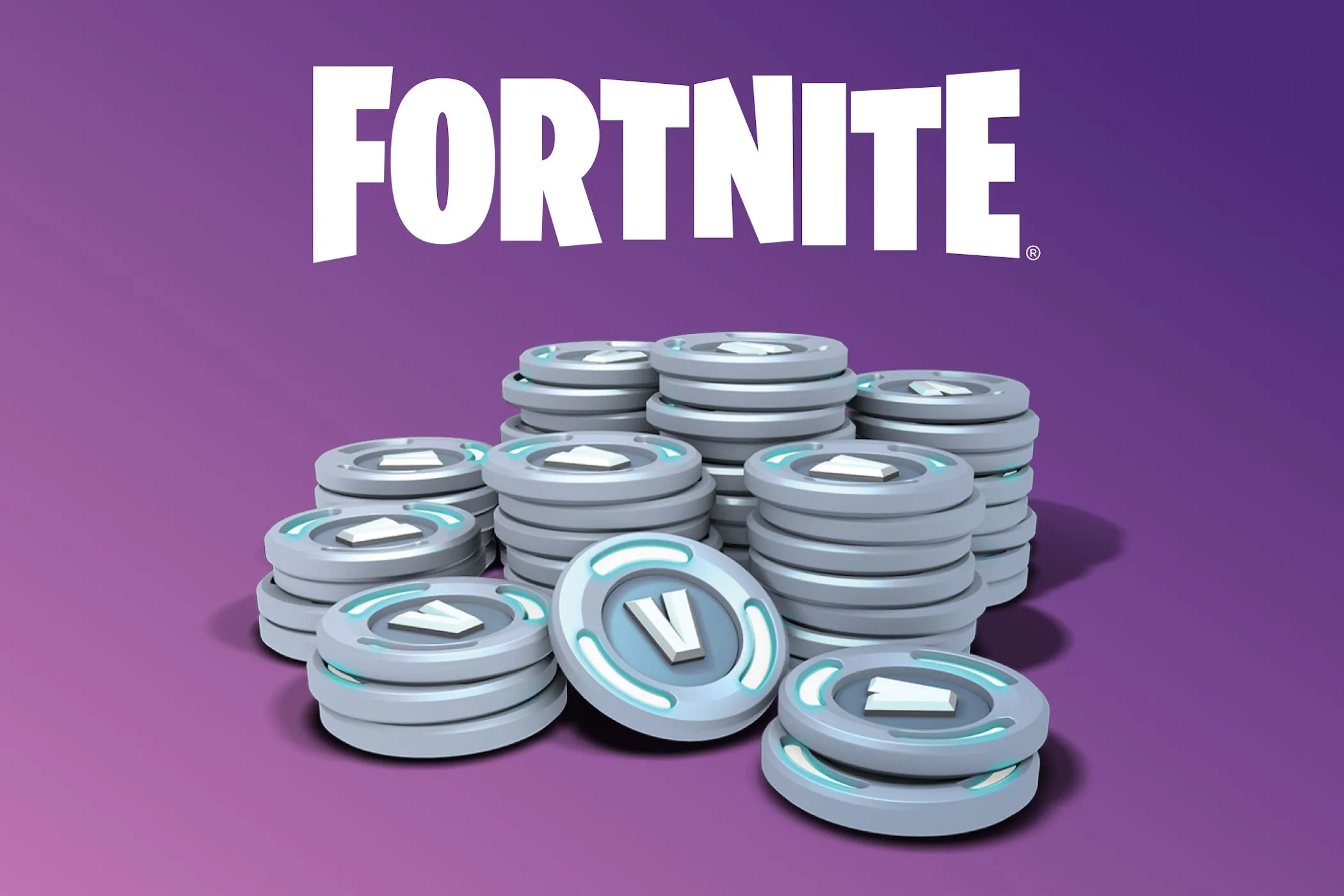 V-Bucks và logo Fortnite minh họa cho khoản hoàn tiền từ FTC