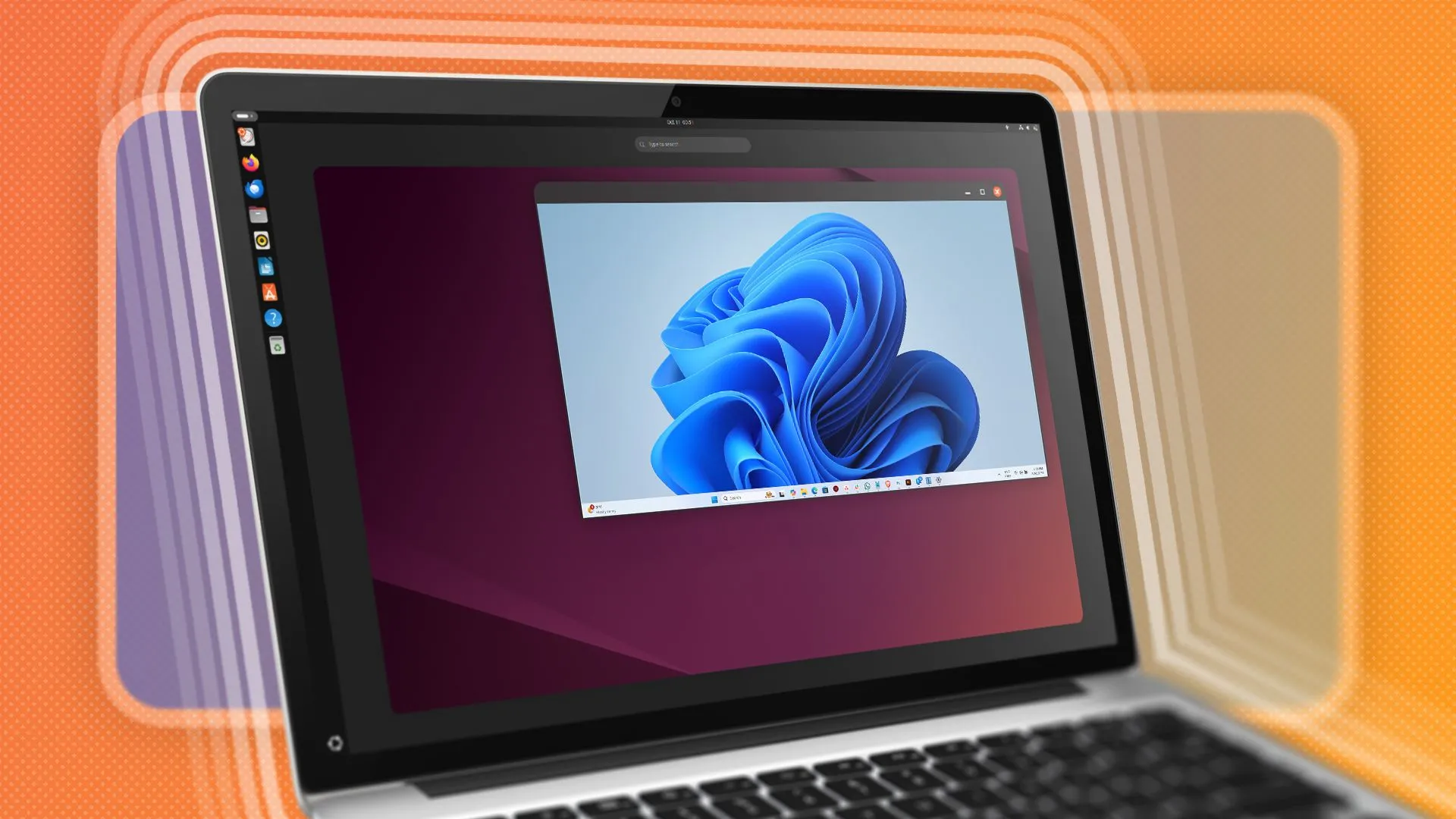 Ví dụ về máy ảo (Virtual Machine) trên laptop, minh họa khả năng của NAS
