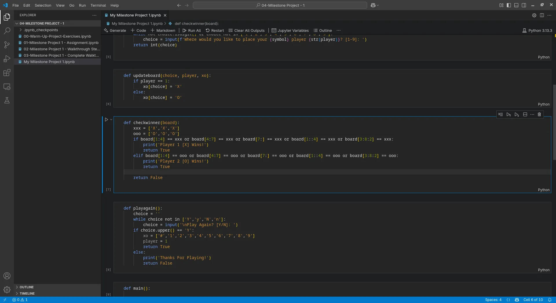 Visual Studio Code hiển thị một Jupyter Notebook của Python, minh họa khả năng hỗ trợ công việc khoa học dữ liệu tích hợp