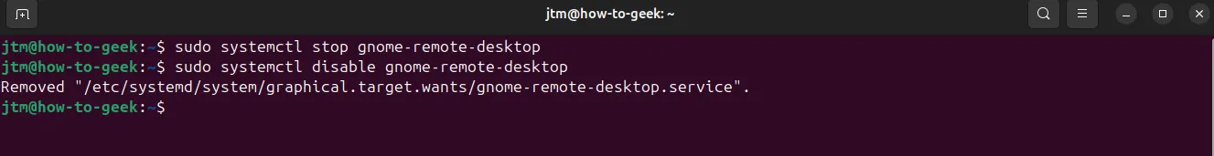 Vô hiệu hóa dịch vụ GNOME remote desktop trên Ubuntu