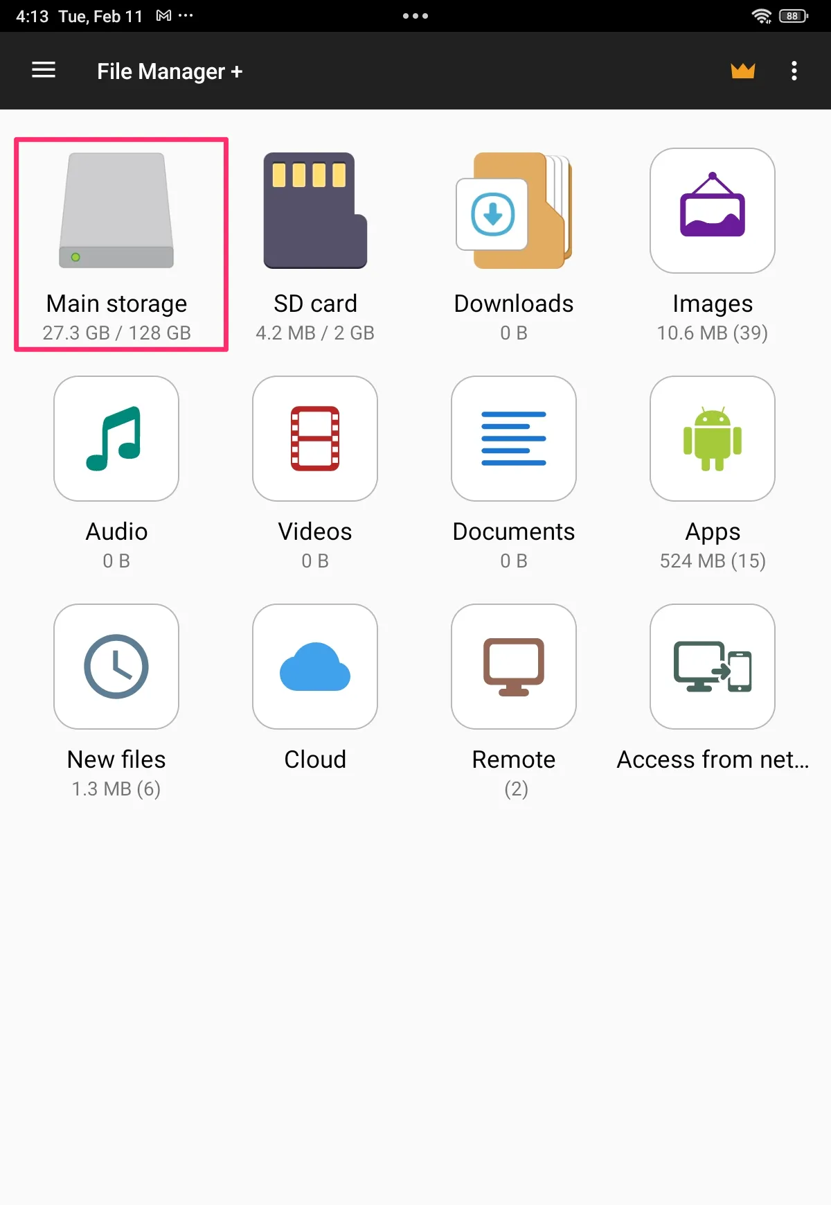 Chọn vị trí nguồn file trên Android để sao chép