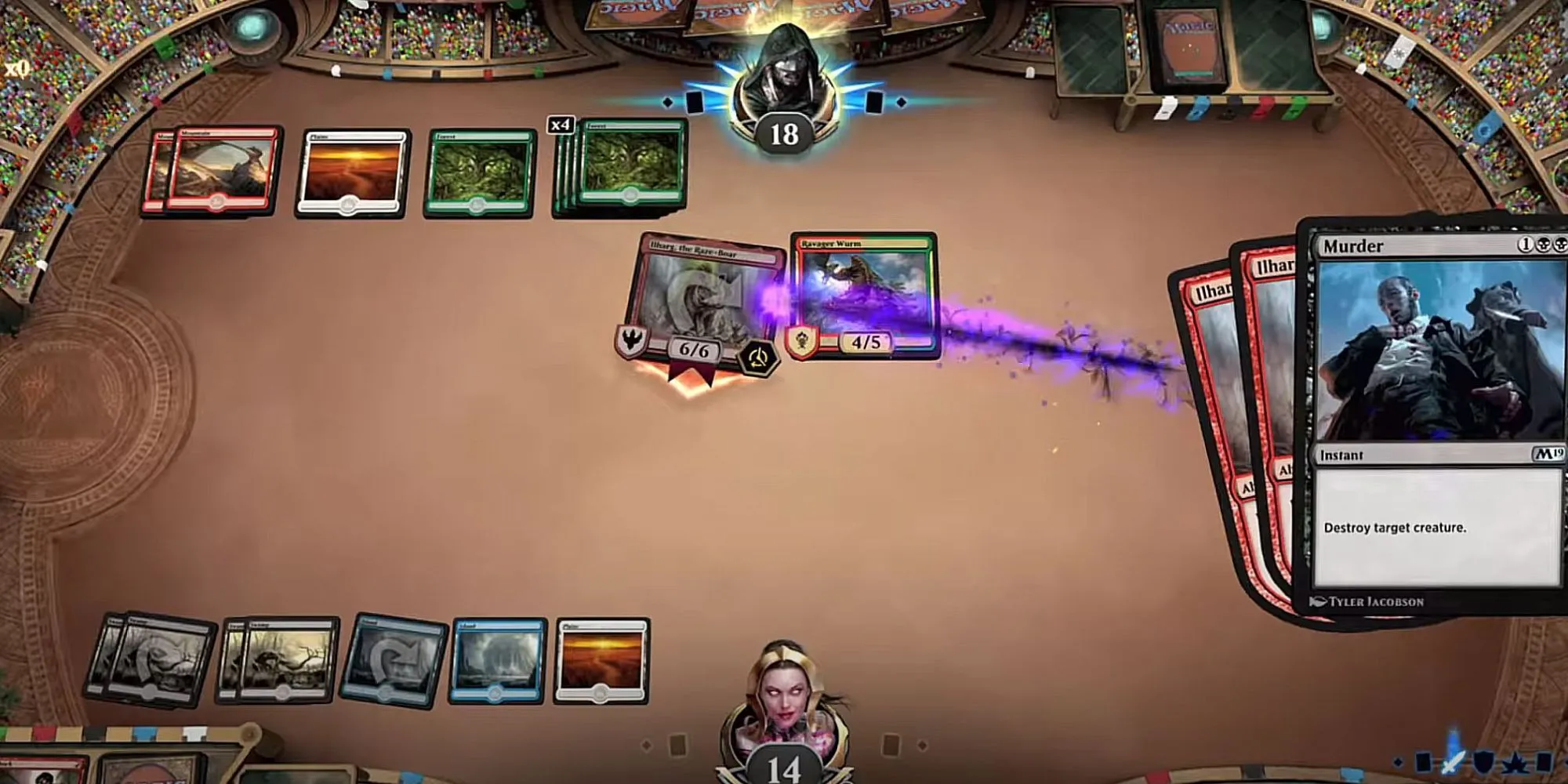 Giao diện Magic: The Gathering Arena, phiên bản kỹ thuật số của game thẻ bài Magic