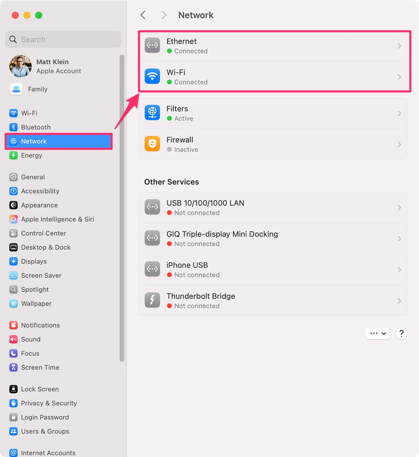 Kiểm tra kết nối mạng Wi-Fi trên máy Mac qua Cài đặt Hệ thống