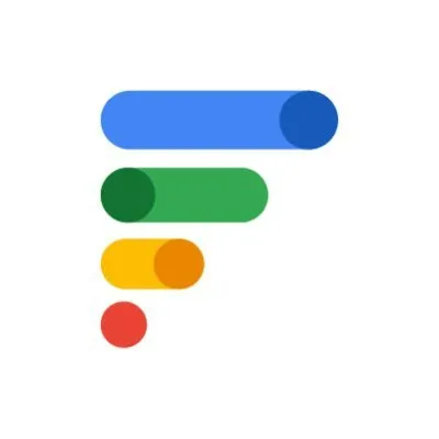 Logo vuông của Google Fi với các màu sắc đặc trưng, biểu tượng cho dịch vụ di động của Google