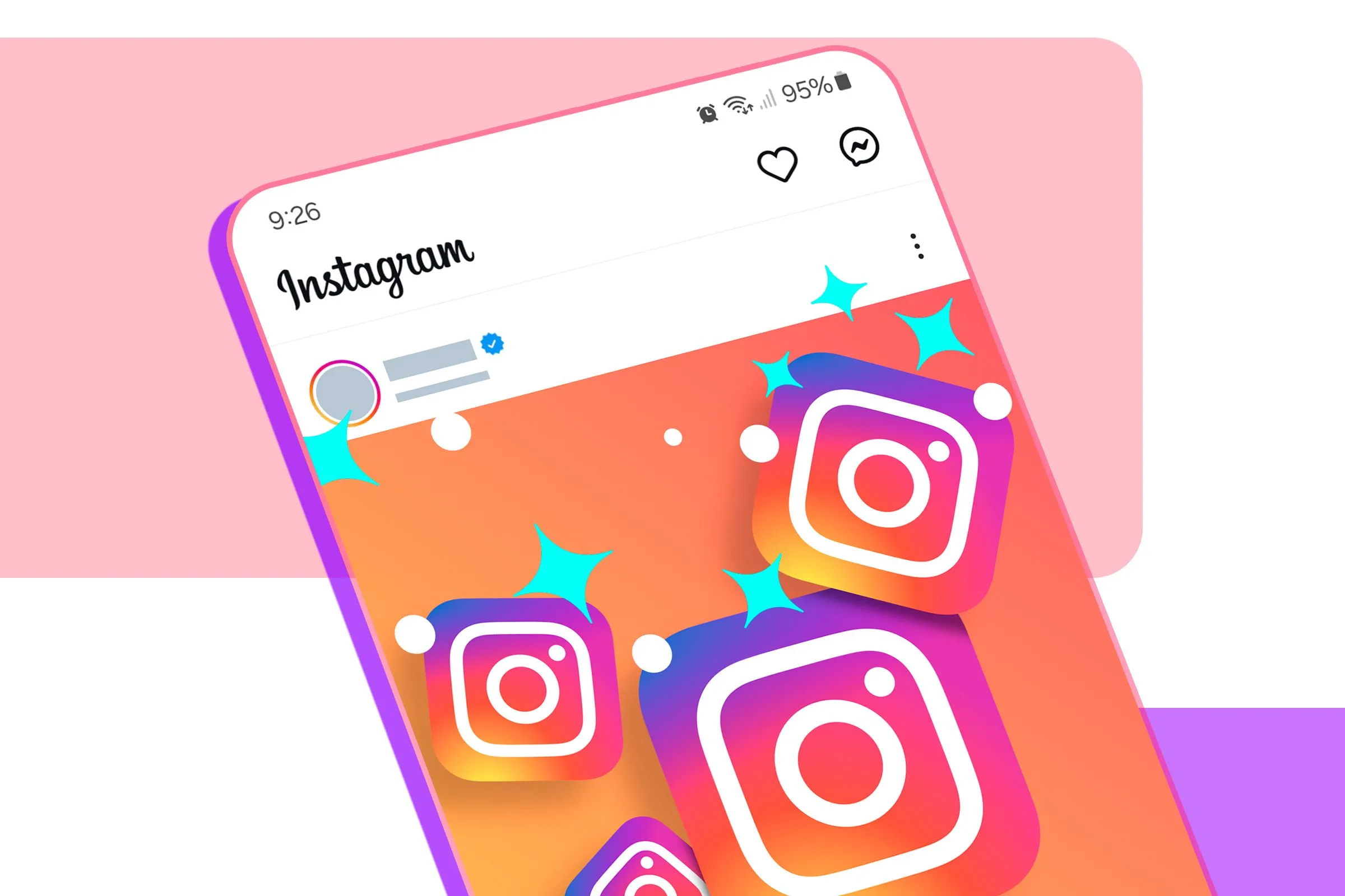 Màn hình Instagram với logo và các biểu tượng gợi ý việc &quot;dọn dẹp&quot; ứng dụng, minh họa thói quen mở mạng xã hội gây xao nhãng.