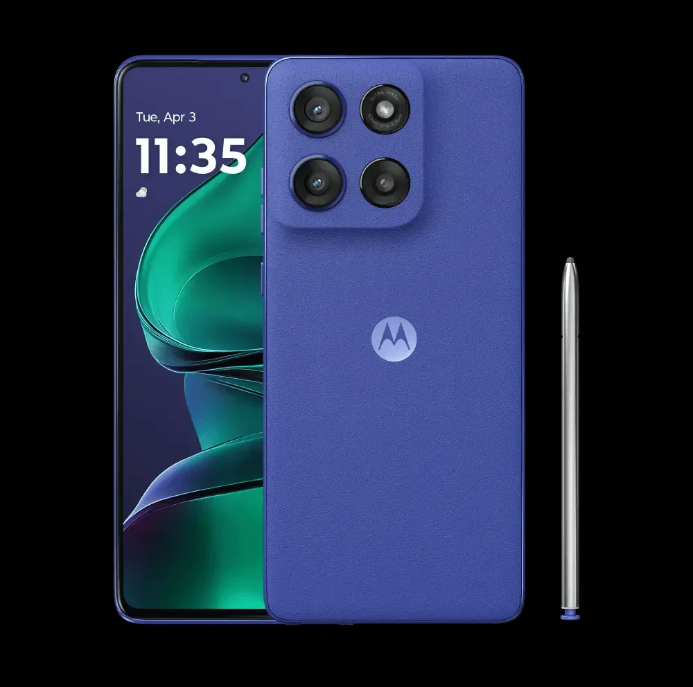 Motorola Moto G Stylus (2025) với thiết kế tổng thể và màn hình hiển thị sống động