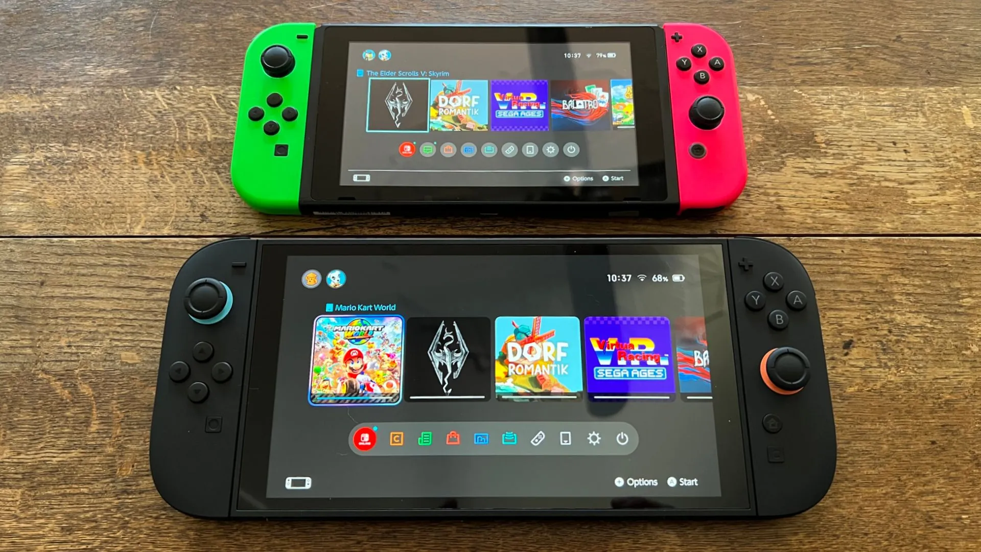 So sánh kích thước Nintendo Switch 2 và Switch đời đầu