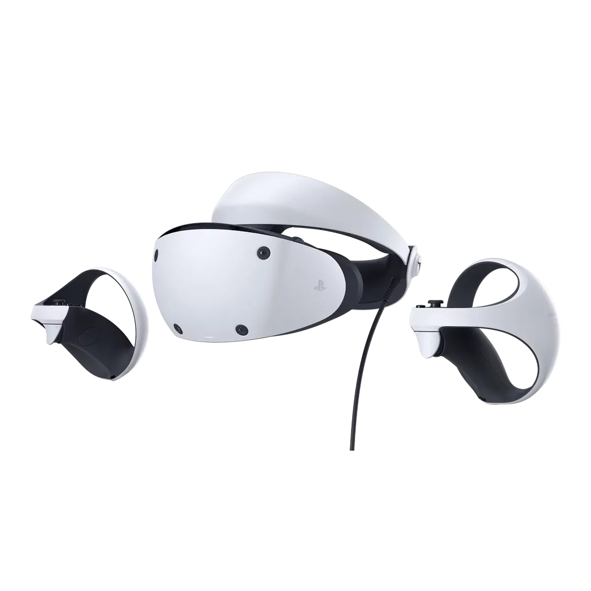 Tai nghe PlayStation VR2 (PSVR2) với thiết kế hiện đại màu trắng đen