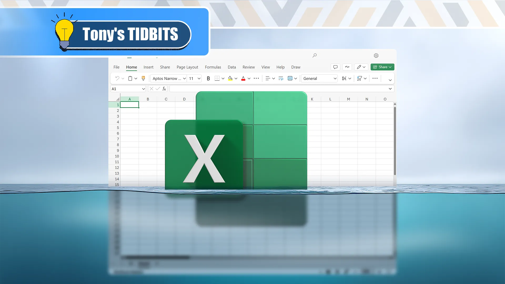 Biểu tượng Excel và bảng tính ngập nước, minh họa sự cố dịch vụ Microsoft 365 ảnh hưởng ứng dụng cục bộ