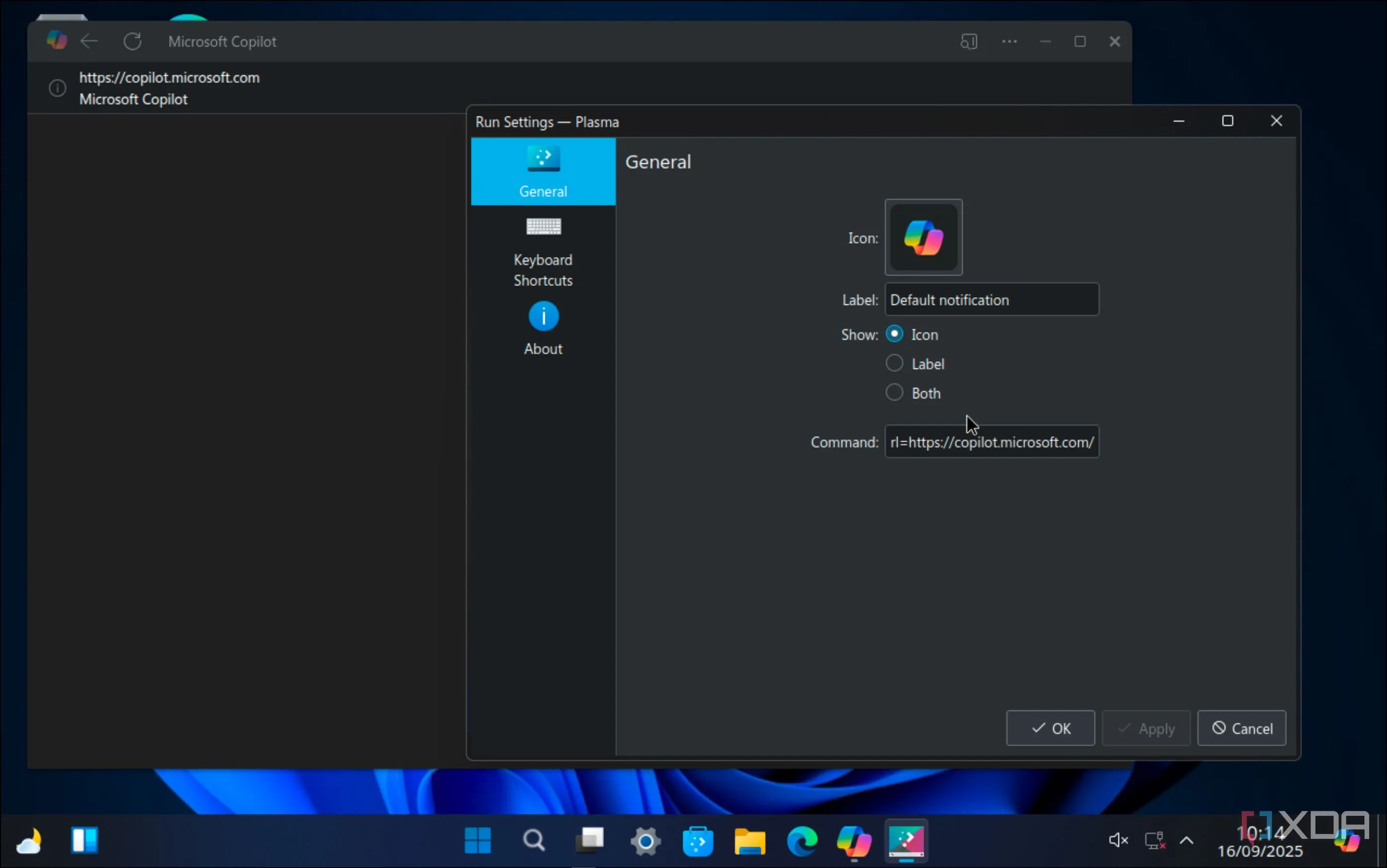 Công cụ Copilot tích hợp trên Winux, một tính năng trả phí của hệ điều hành giống Windows