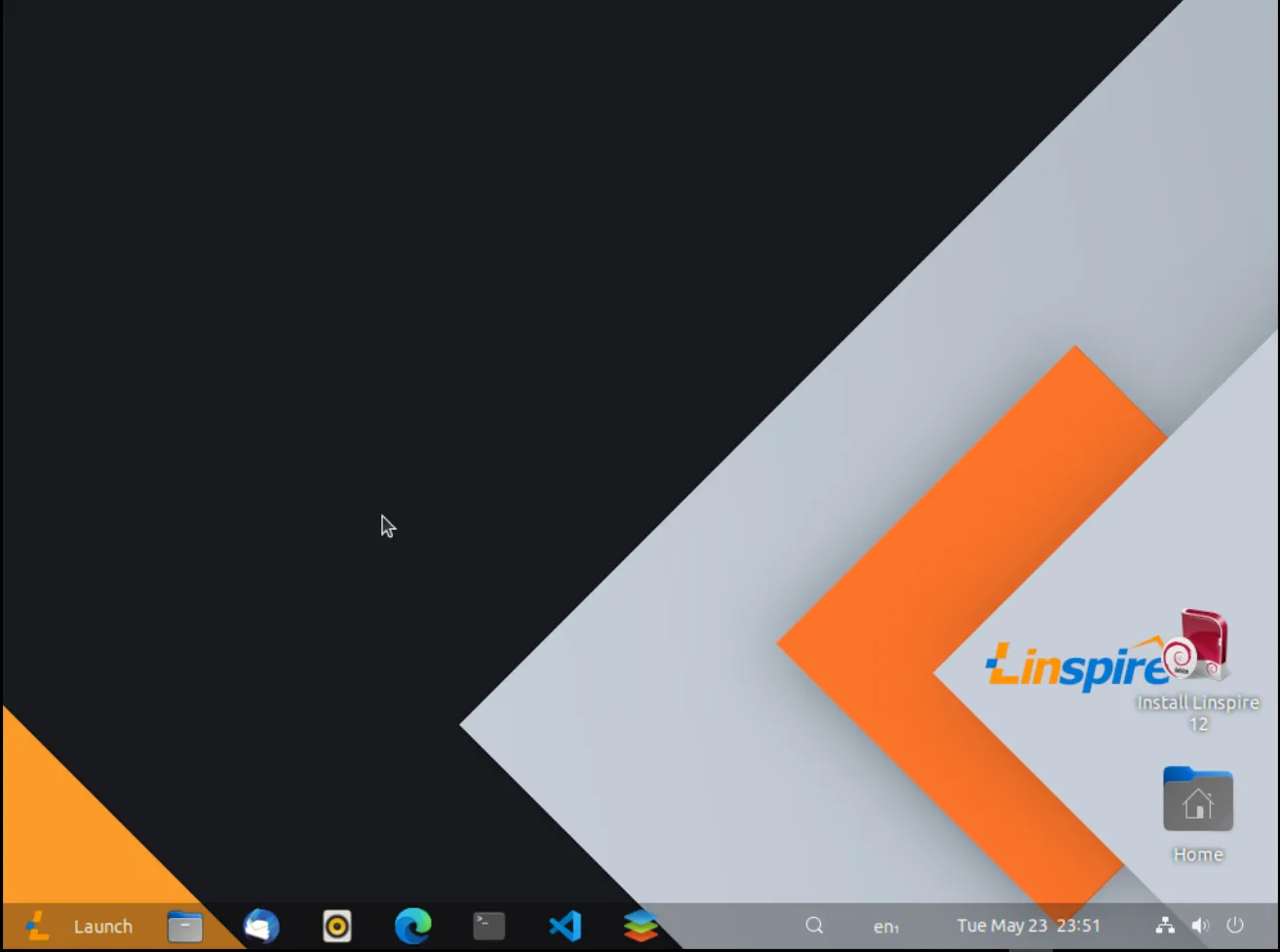 Giao diện desktop của hệ điều hành Linspire, một bản phân phối Linux trả phí thân thiện người dùng.