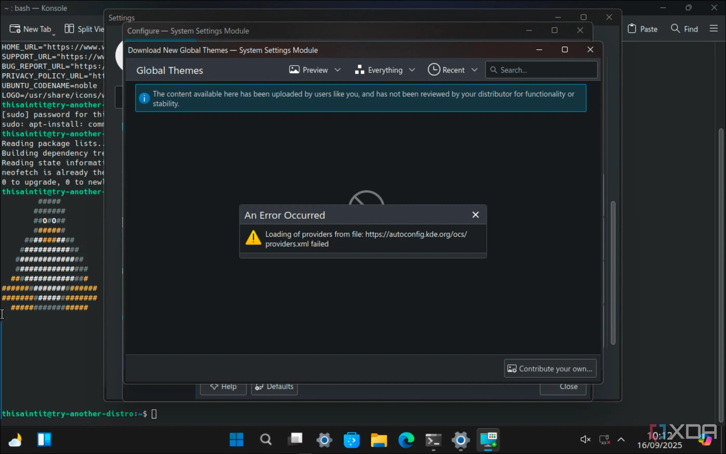 Giao diện Winux với các chủ đề KDE tùy chỉnh, mô phỏng thiết kế Windows
