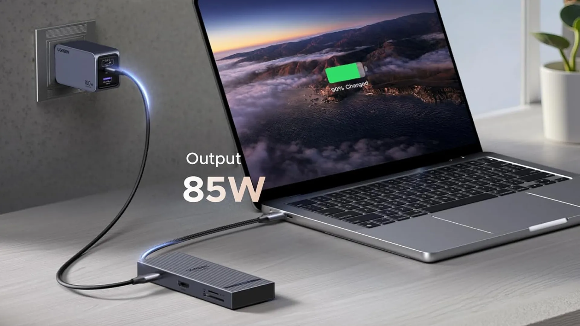 Hub USB-C UGREEN Revodok Pro 8-in-1 màu xám