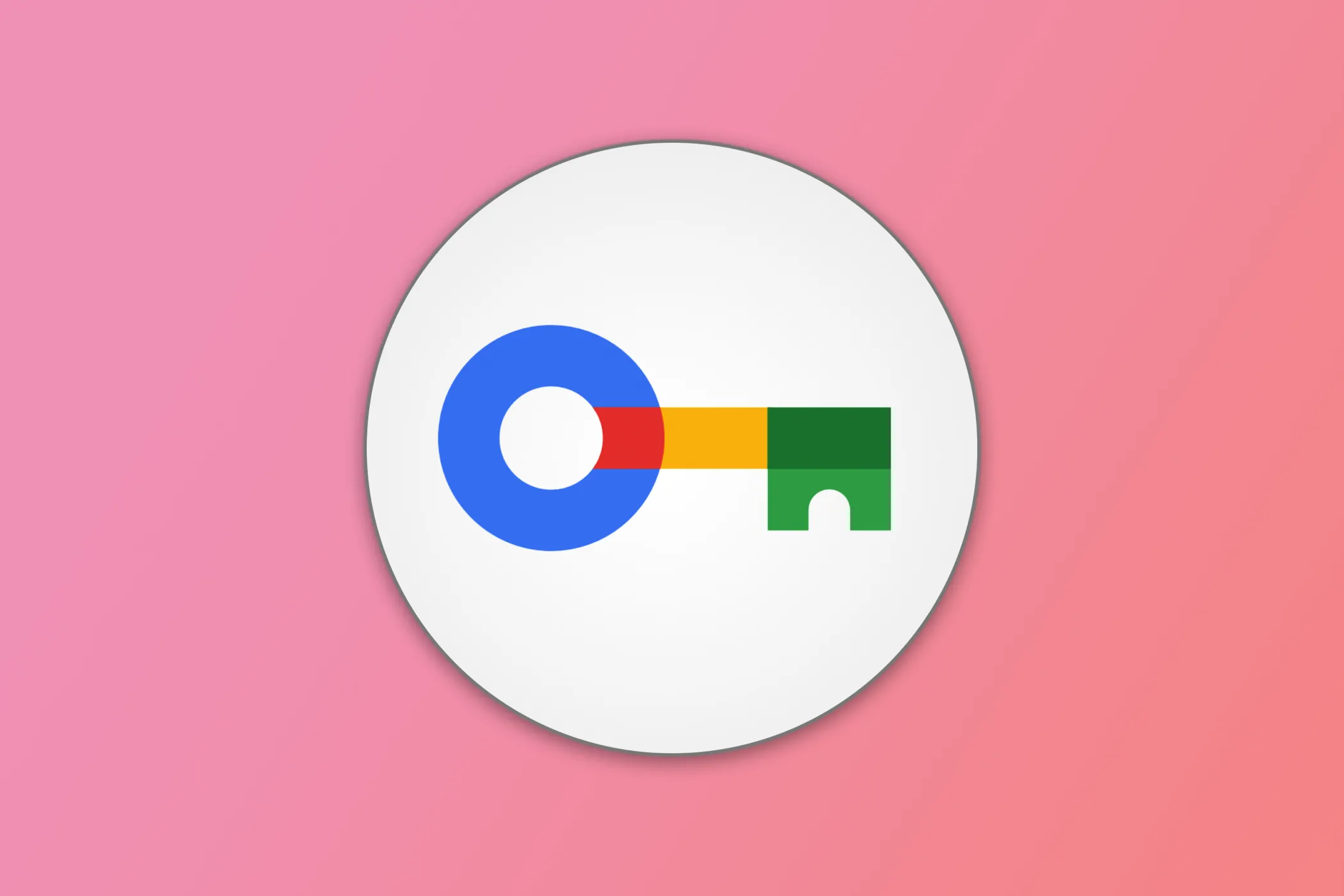 Logo Google Password Manager trên nền chuyển màu xanh tím
