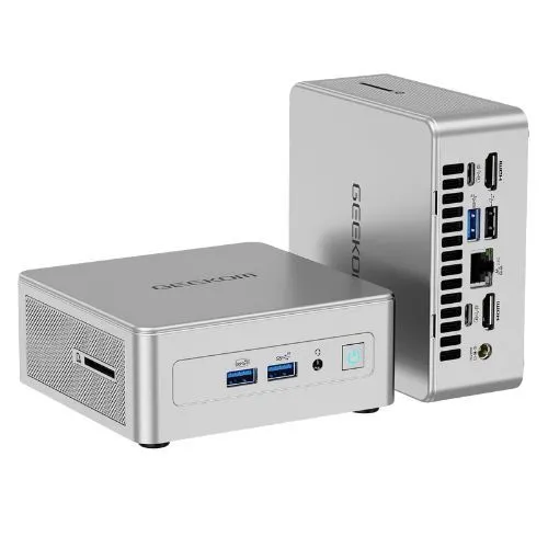 Máy tính Mini GEEKOM AE7 trên màn hình hiển thị
