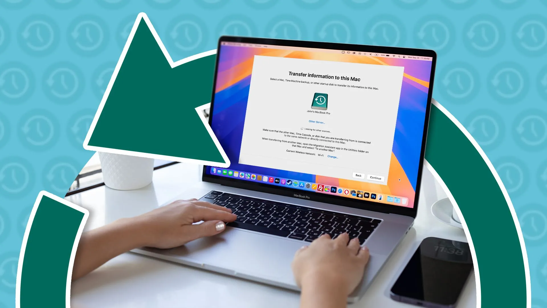 Người dùng MacBook thiết lập sao lưu bằng Time Machine, tích hợp ổ đĩa ngoài vào quy trình.