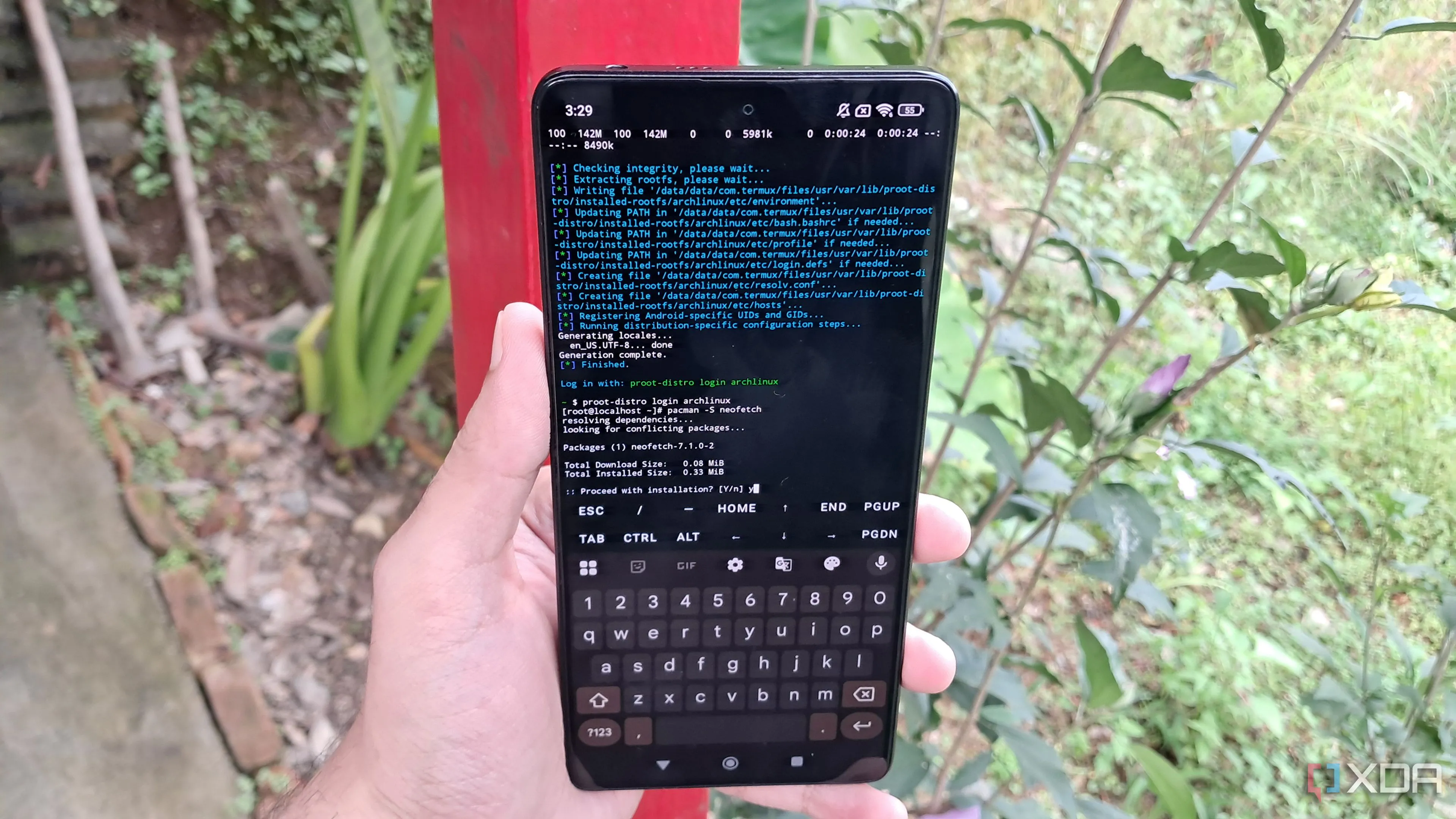 Thiết lập môi trường Arch Linux thông qua proot-distro trong ứng dụng Termux