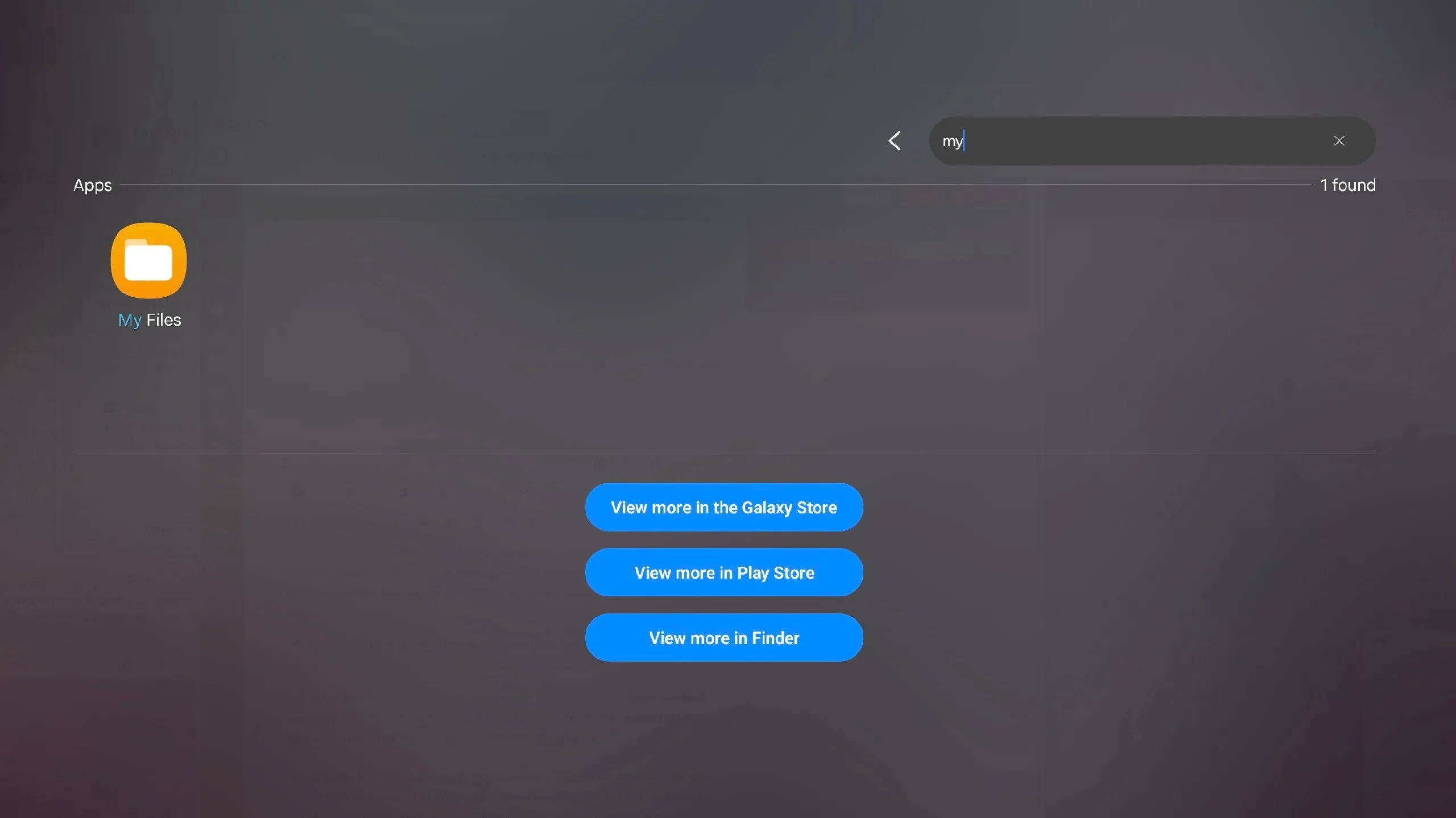 Tìm kiếm và khởi chạy ứng dụng bằng phím tắt trên Samsung DeX, thể hiện phương pháp làm việc hiệu quả.