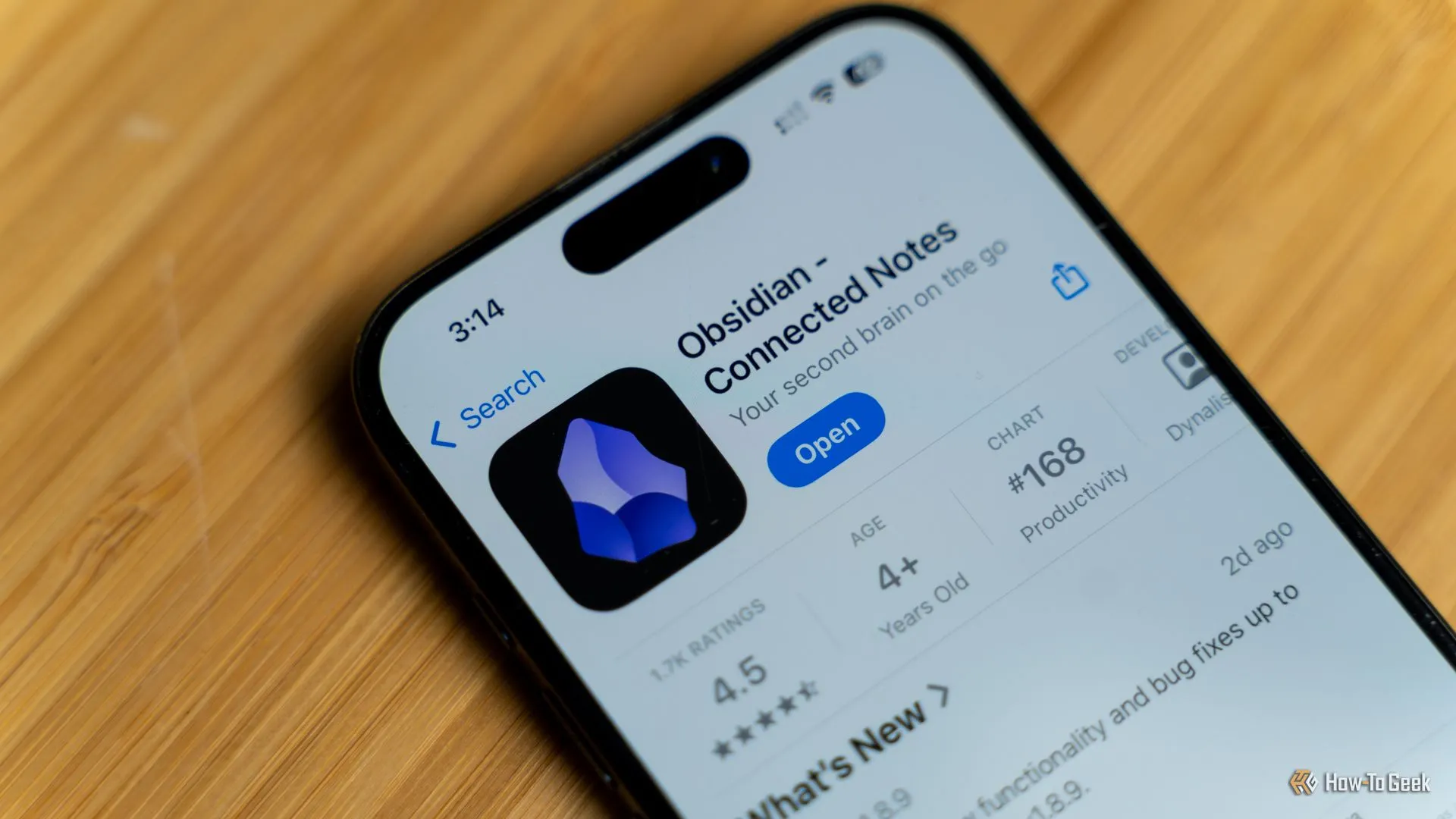 Trang ứng dụng Obsidian Notes trên Apple App Store, ví dụ về một công cụ sử dụng định dạng Markdown hiệu quả.