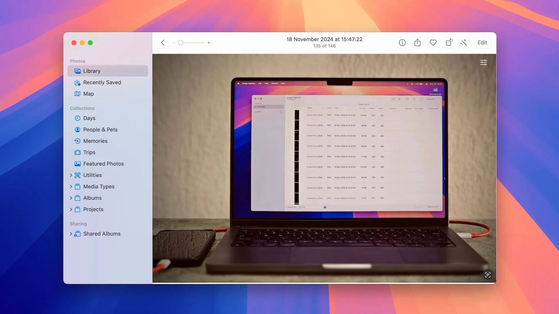 Ứng dụng Ảnh trên macOS, nơi quản lý và tải về thư viện iCloud Photos.